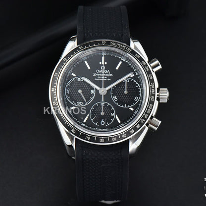 Speedmaster Racing Master 40mm Black Dial Black - Authentic Movement