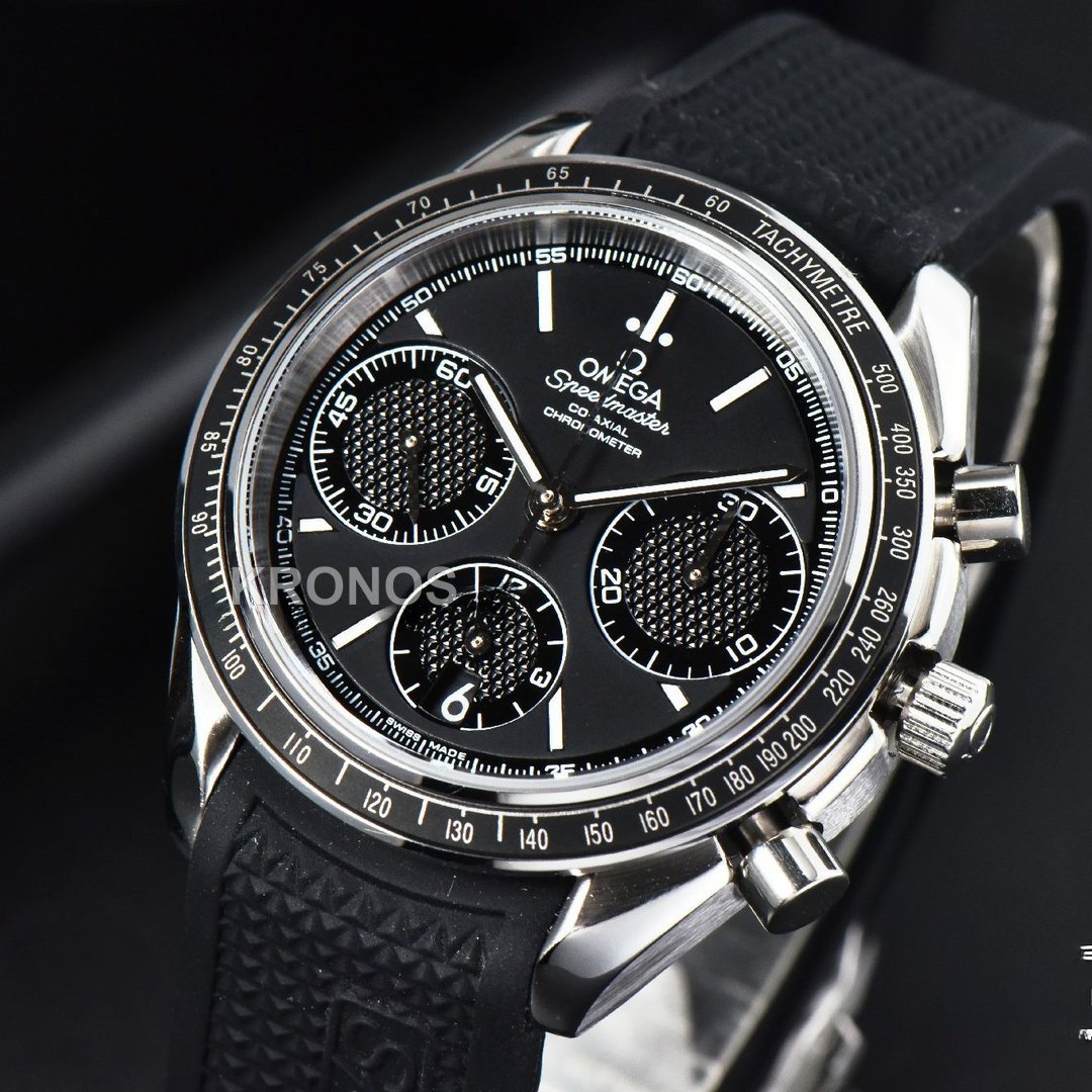Speedmaster Racing Master 40mm Black Dial Black - Authentic Movement