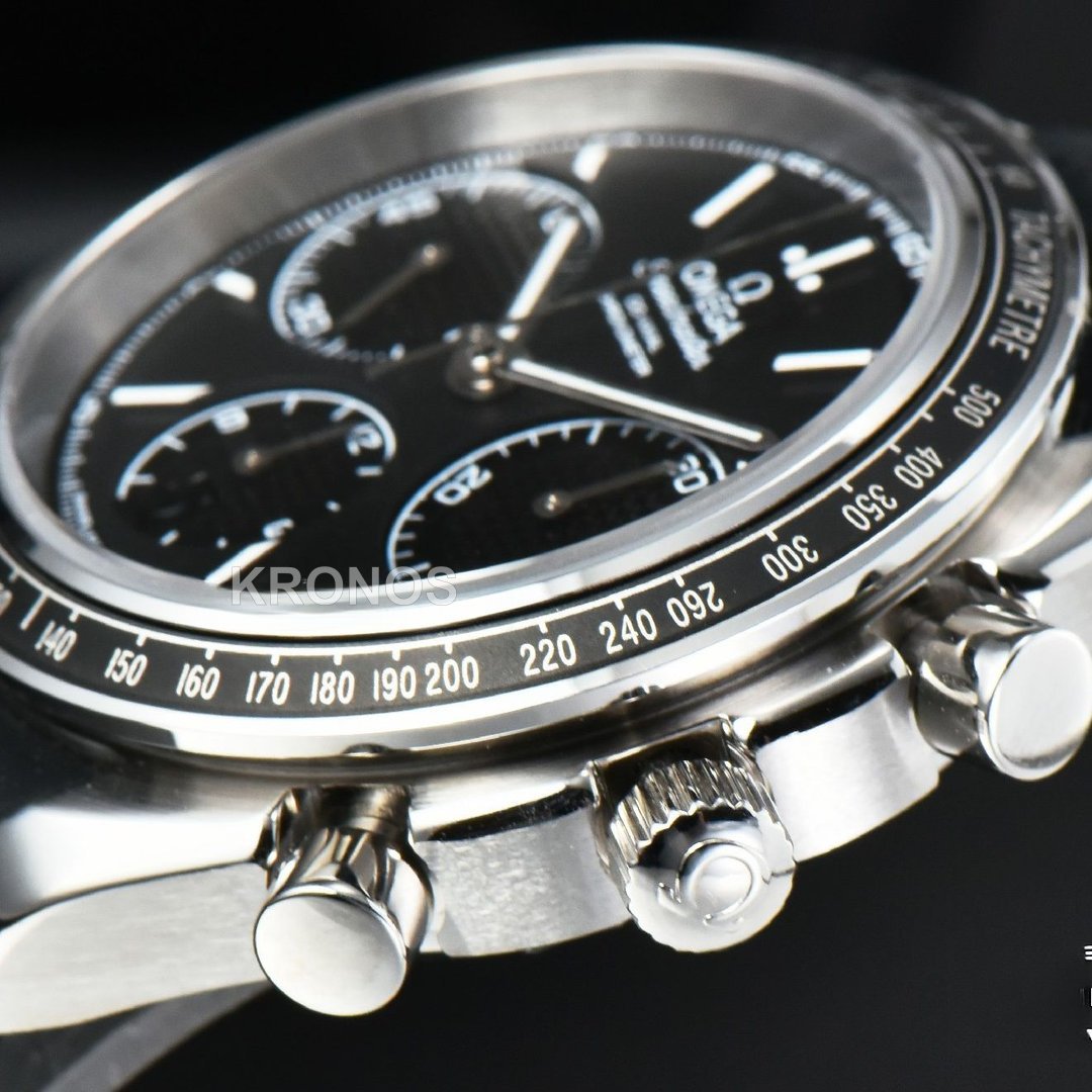 Speedmaster Racing Master 40mm Black Dial Black - Authentic Movement