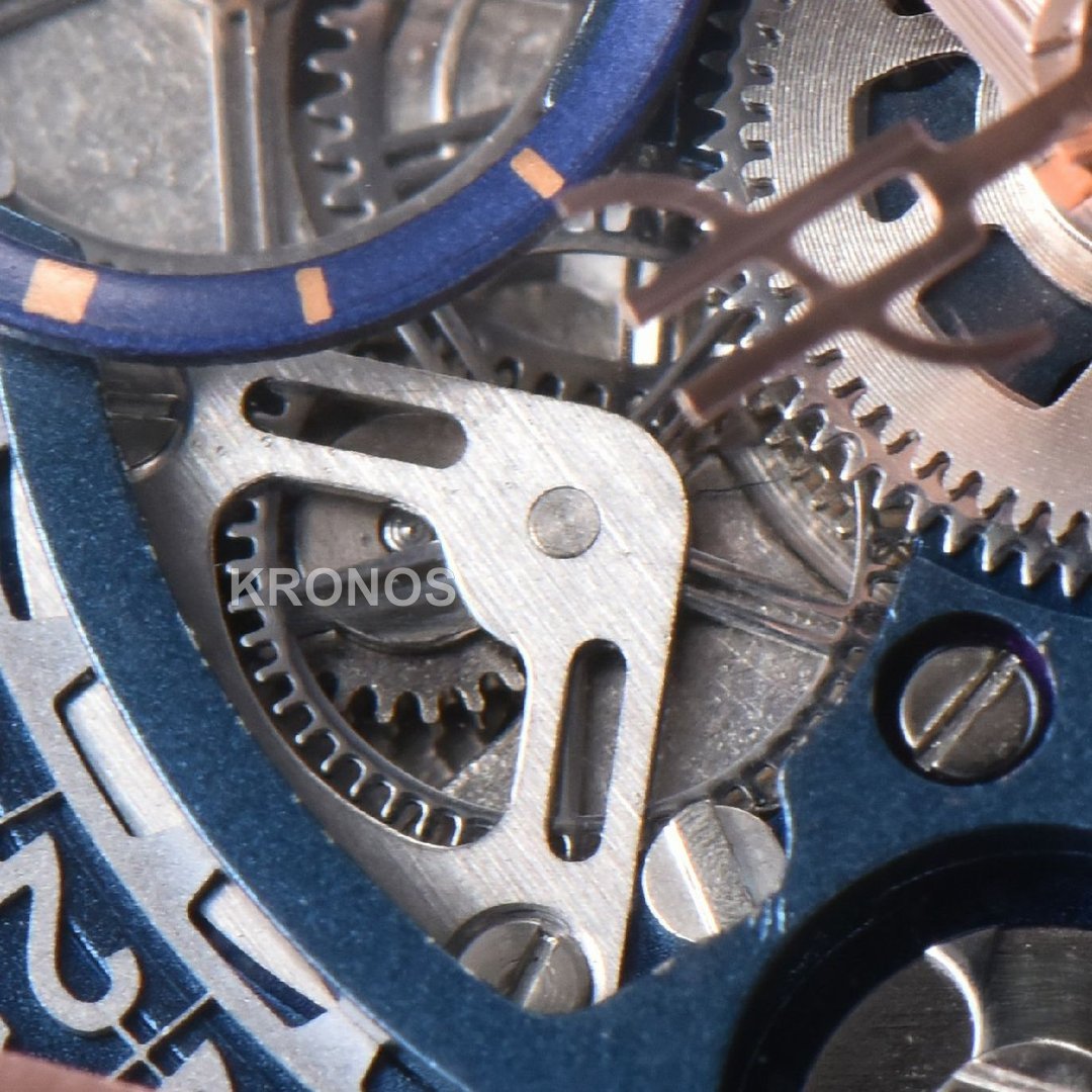Square Bang Unico 42mm Blue Bzel Blue Skeleton Dial Blue A1280 - Authentic Movement