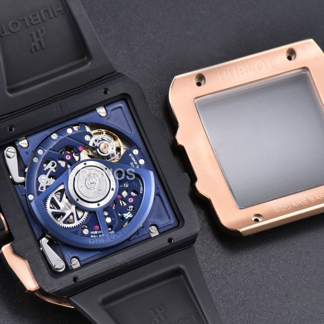 Square Bang Unico 42mm Blue Bzel Blue Skeleton Dial Blue A1280 - Authentic Movement