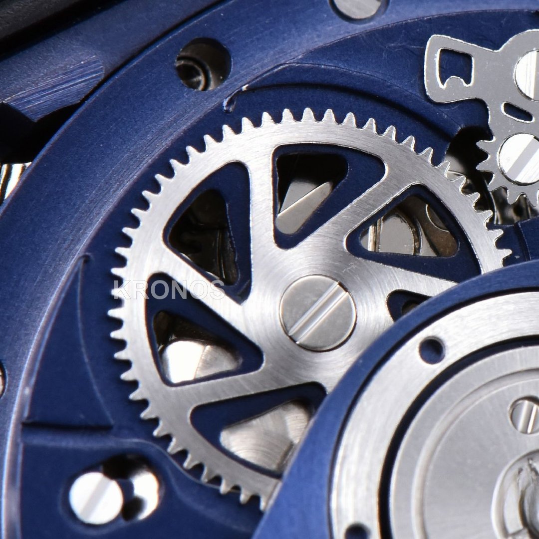Square Bang Unico 42mm Blue Bzel Blue Skeleton Dial Blue A1280 - Authentic Movement