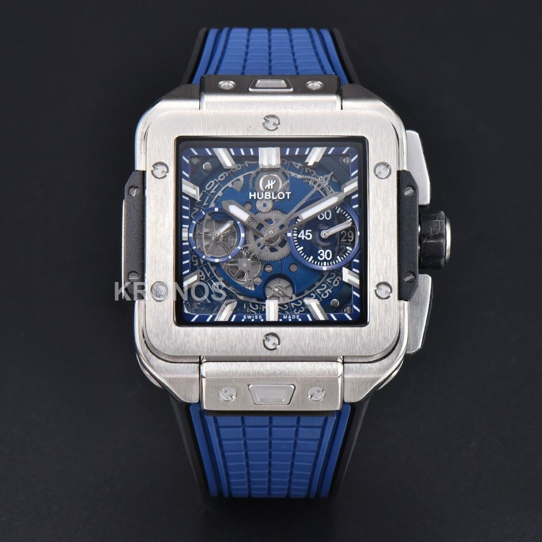 Square Bang Unico 42mm Titanium 1 Blue Skeleton Dial Blue A1280 - Authentic Movement