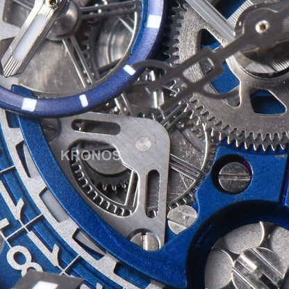 Square Bang Unico 42mm Titanium 1 Blue Skeleton Dial Blue A1280 - Authentic Movement