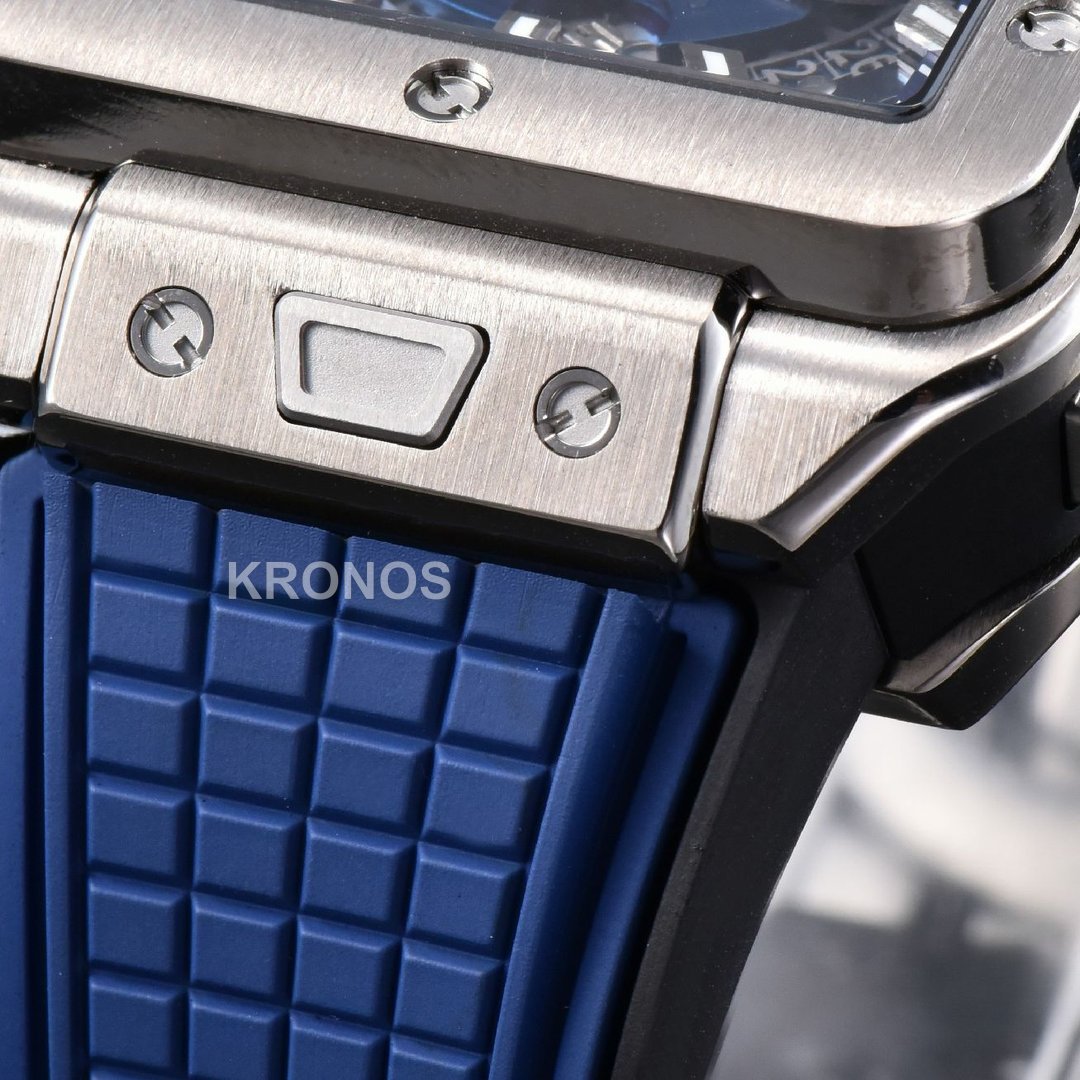 Square Bang Unico 42mm Titanium 1 Blue Skeleton Dial Blue A1280 - Authentic Movement