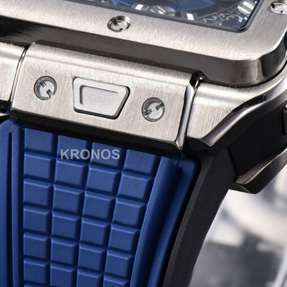 Square Bang Unico 42mm Titanium 1 Blue Skeleton Dial Blue A1280 - Authentic Movement