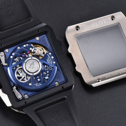 Square Bang Unico 42mm Titanium 1 Blue Skeleton Dial Blue A1280 - Authentic Movement
