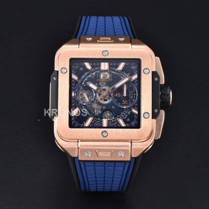 Square Bang Unico 42mm Blue Skeleton Dial Blue A1280 - Authentic Movement