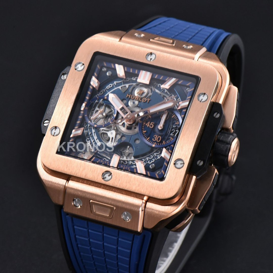 Square Bang Unico 42mm Blue Skeleton Dial Blue A1280 - Authentic Movement