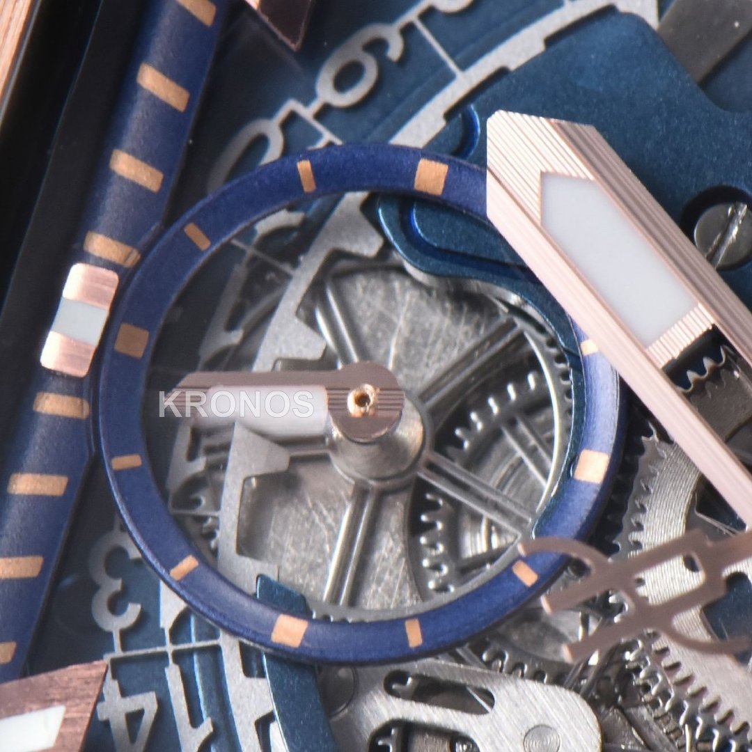 Square Bang Unico 42mm Blue Skeleton Dial Blue A1280 - Authentic Movement