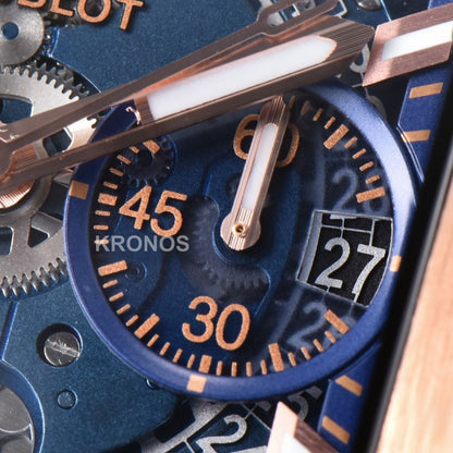 Square Bang Unico 42mm Blue Skeleton Dial Blue A1280 - Authentic Movement