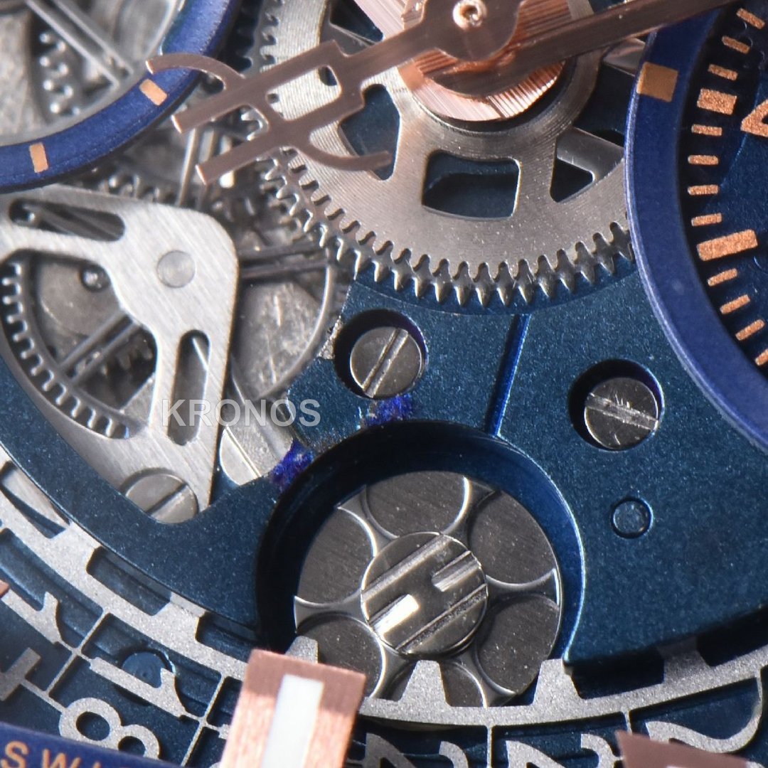 Square Bang Unico 42mm Blue Skeleton Dial Blue A1280 - Authentic Movement