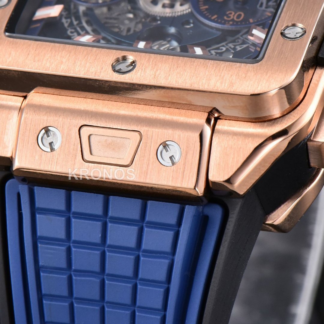 Square Bang Unico 42mm Blue Skeleton Dial Blue A1280 - Authentic Movement