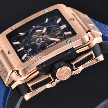 Square Bang Unico 42mm Blue Skeleton Dial Blue A1280 - Authentic Movement
