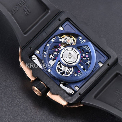 Square Bang Unico 42mm Blue Skeleton Dial Blue A1280 - Authentic Movement
