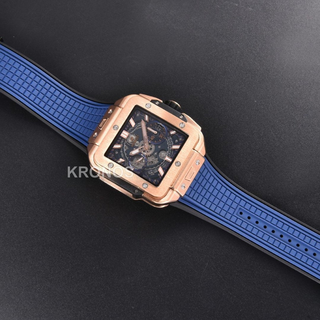 Square Bang Unico 42mm Blue Skeleton Dial Blue A1280 - Authentic Movement
