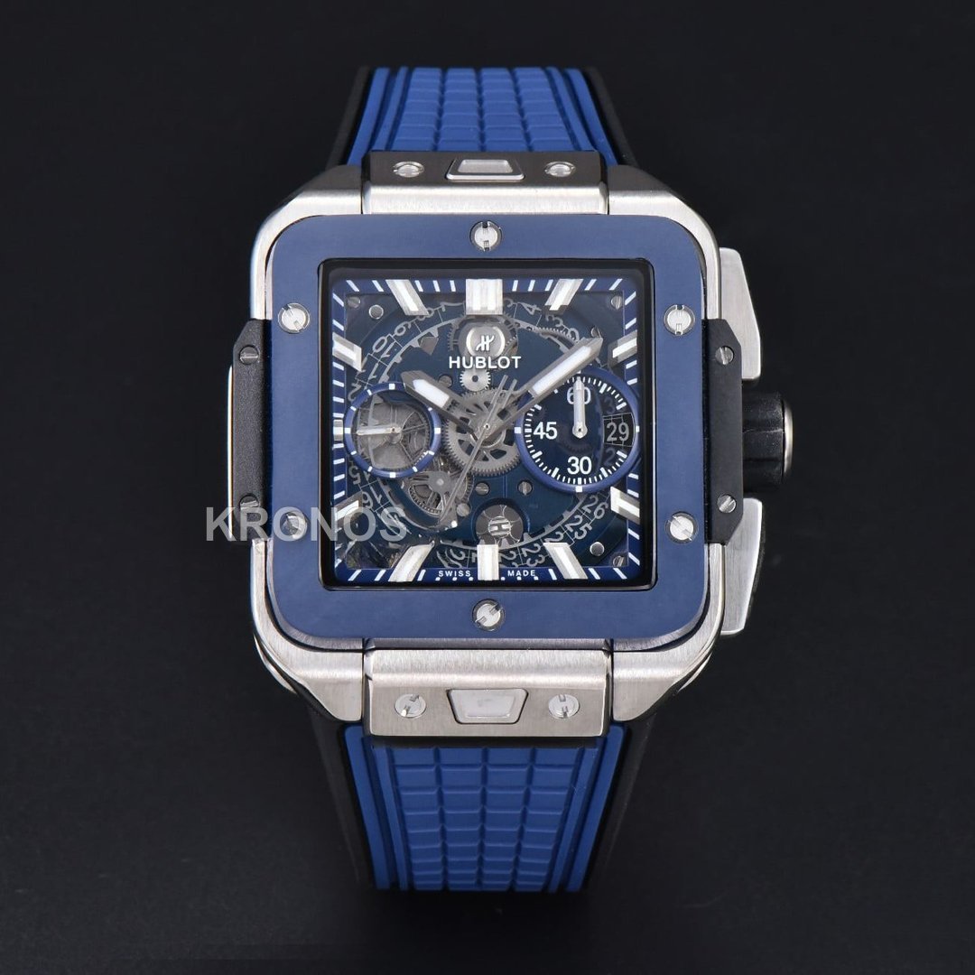 Square Bang Unico 42mm Titanium Blue Ceramic Skeleton Dial Blue - Authentic Movement