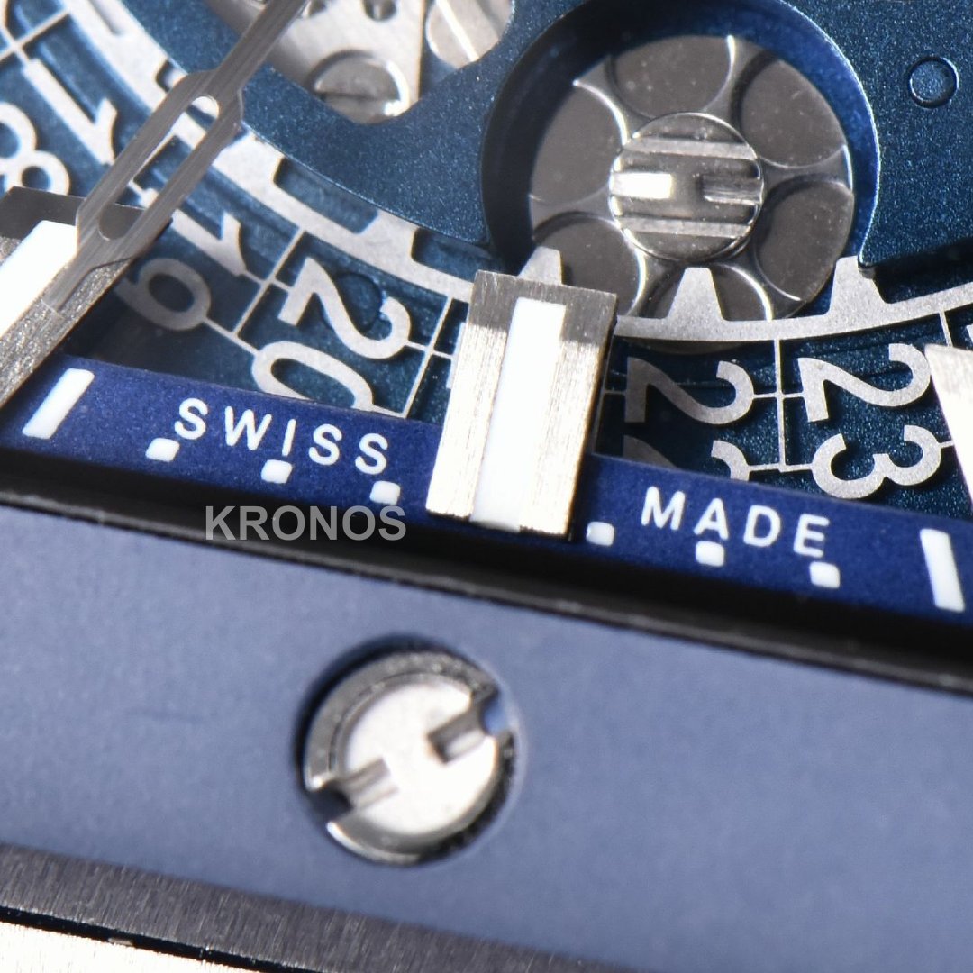 Square Bang Unico 42mm Titanium Blue Ceramic Skeleton Dial Blue - Authentic Movement