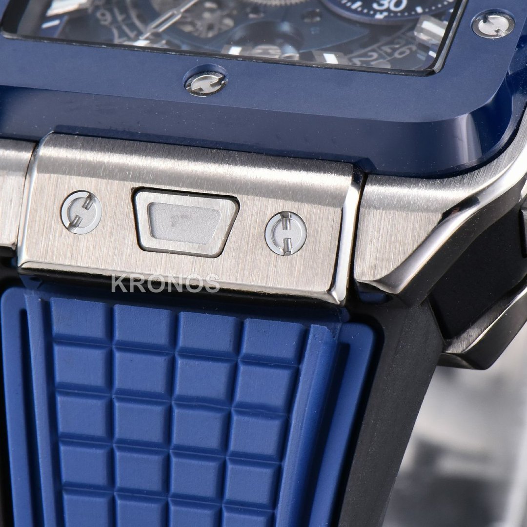 Square Bang Unico 42mm Titanium Blue Ceramic Skeleton Dial Blue - Authentic Movement