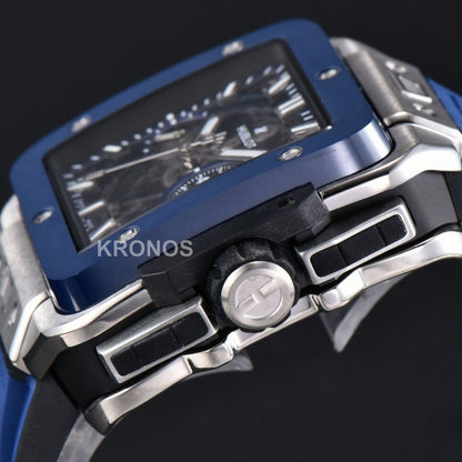 Square Bang Unico 42mm Titanium Blue Ceramic Skeleton Dial Blue - Authentic Movement