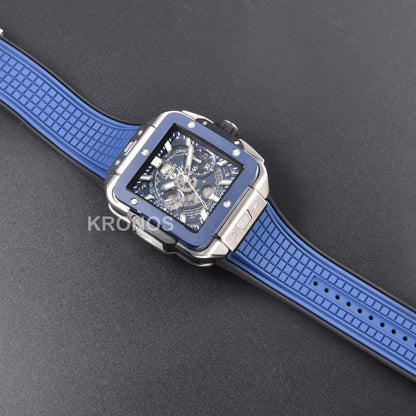 Square Bang Unico 42mm Titanium Blue Ceramic Skeleton Dial Blue - Authentic Movement