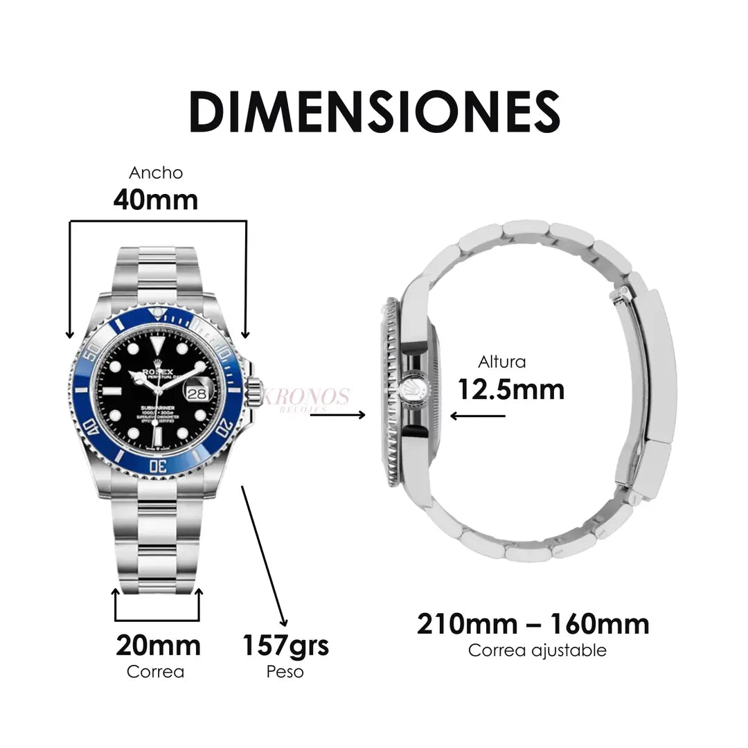Submariner Oyster Date estilo AAA lujo accesible envío USA España Kronos