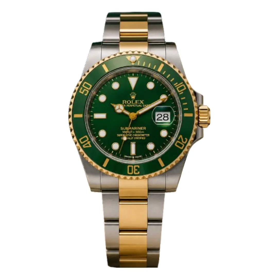 Submariner Rolesor Green Dial Green Bezel reloj de lujo Kronos Relojes vista frontal