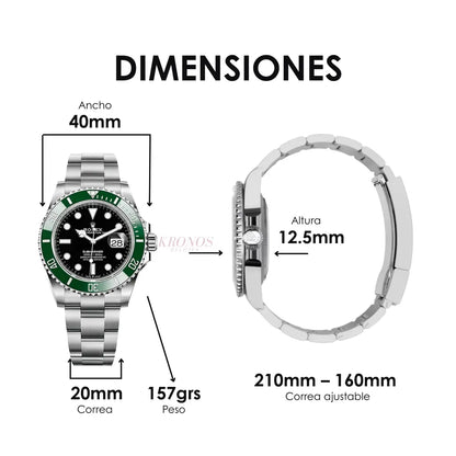 Detalle maquinaria reloj Submariner inspirado estilo AAA Kronos Relojes