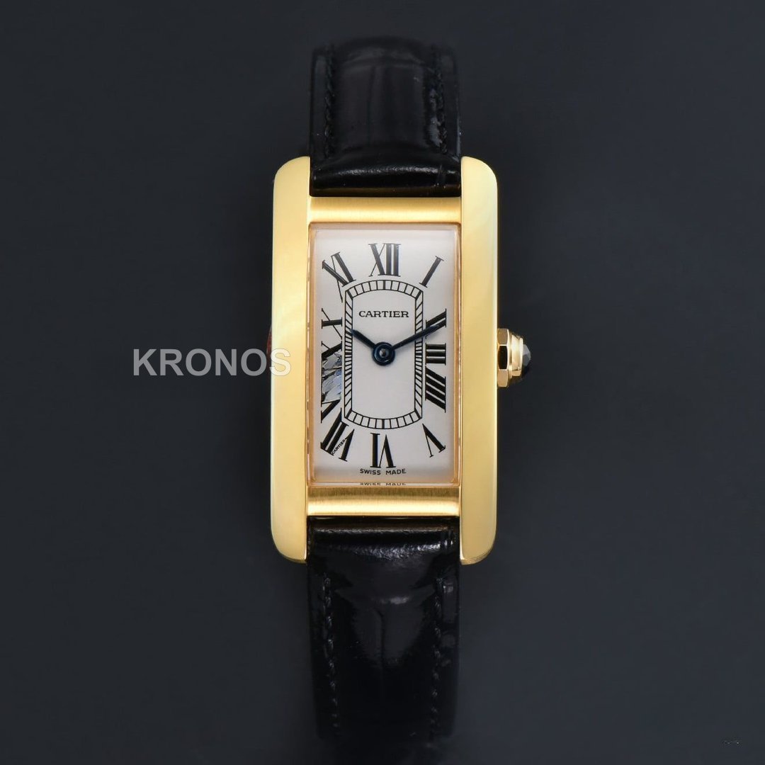 Tank Américaine Small 35.8mmx19mm Black Quartz - Authentic Movement