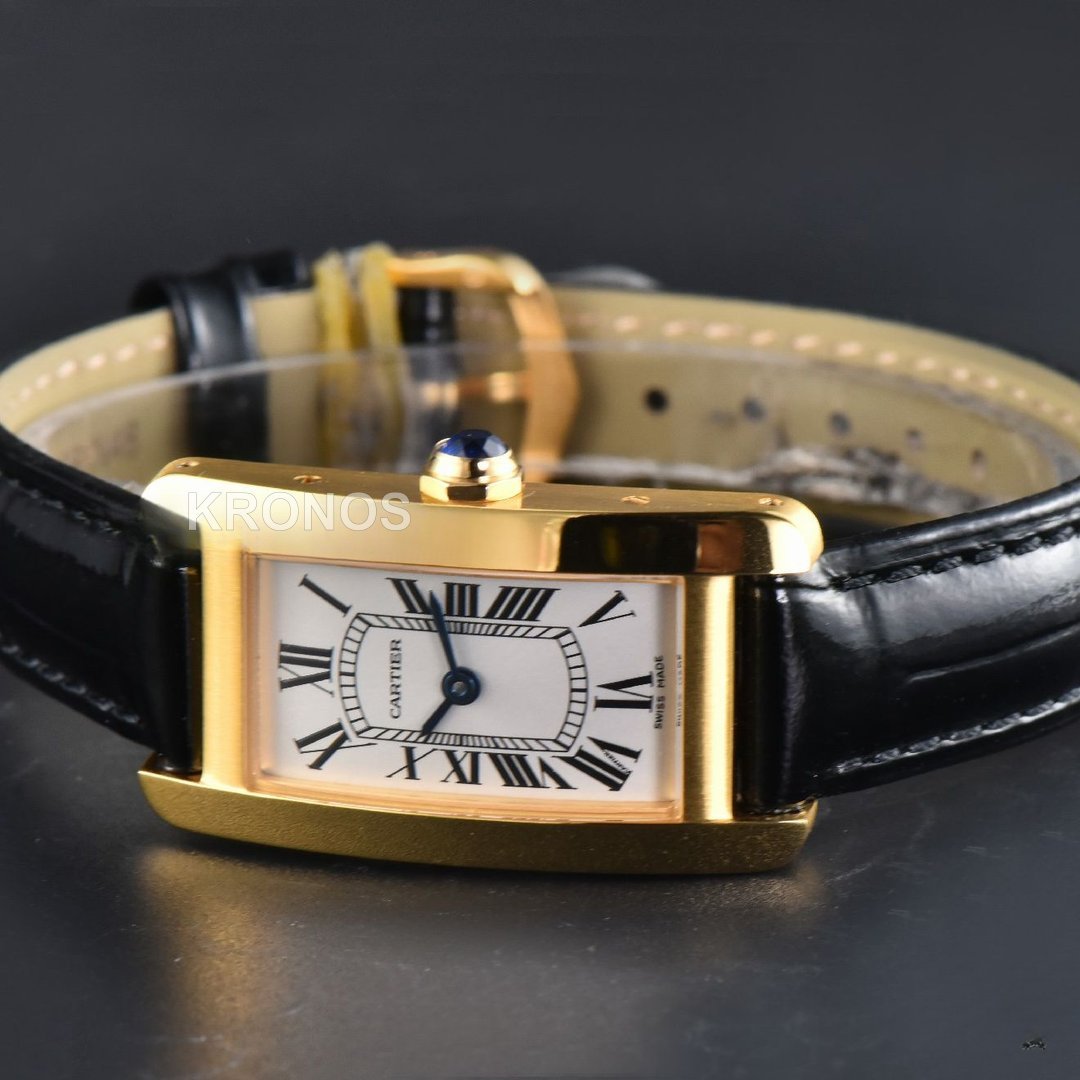 Tank Américaine Small 35.8mmx19mm Black Quartz - Authentic Movement