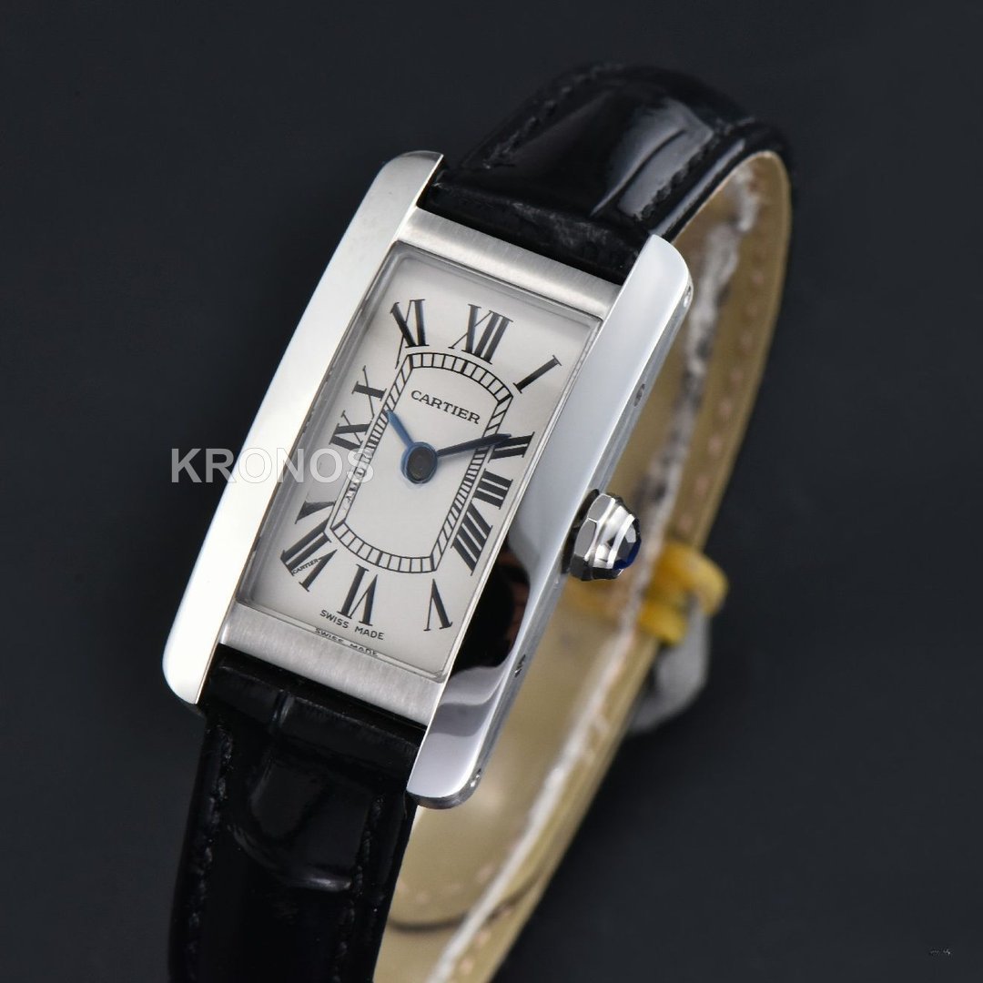 Tank Américaine Small 35.8mmx19mm Black Quartz - Authentic Movement
