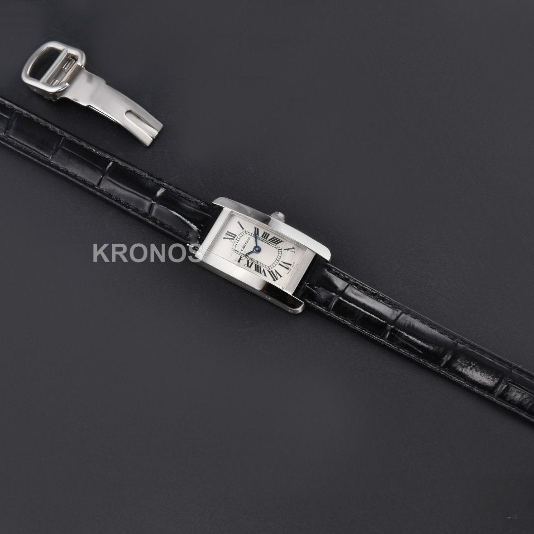 Tank Américaine Small 35.8mmx19mm Black Quartz - Authentic Movement