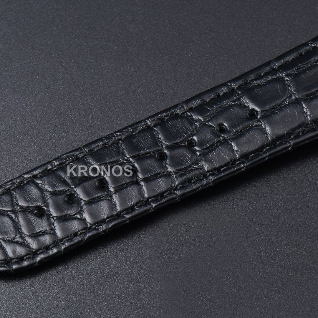 Tank Louis XL Automatic 31mm X 41mm Black Croc Textured - Authentic Movement