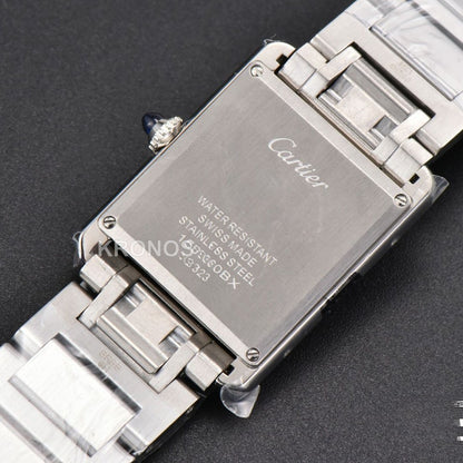 Tank Must Large 33.7mmx25.5mm White Dial Ronda Quartz - Authentic Movement
