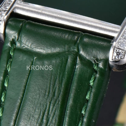 Tank Must Large 33.7×25.5mm Diamond Green Dial Green Quartz - Authentic Movement