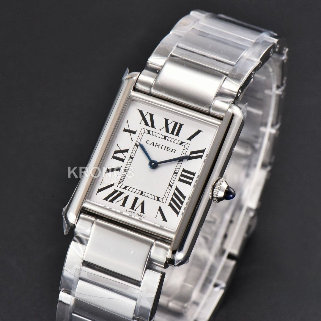 Tank Must Large 33.7mmx25.5mm White Dial - Authentic Movement