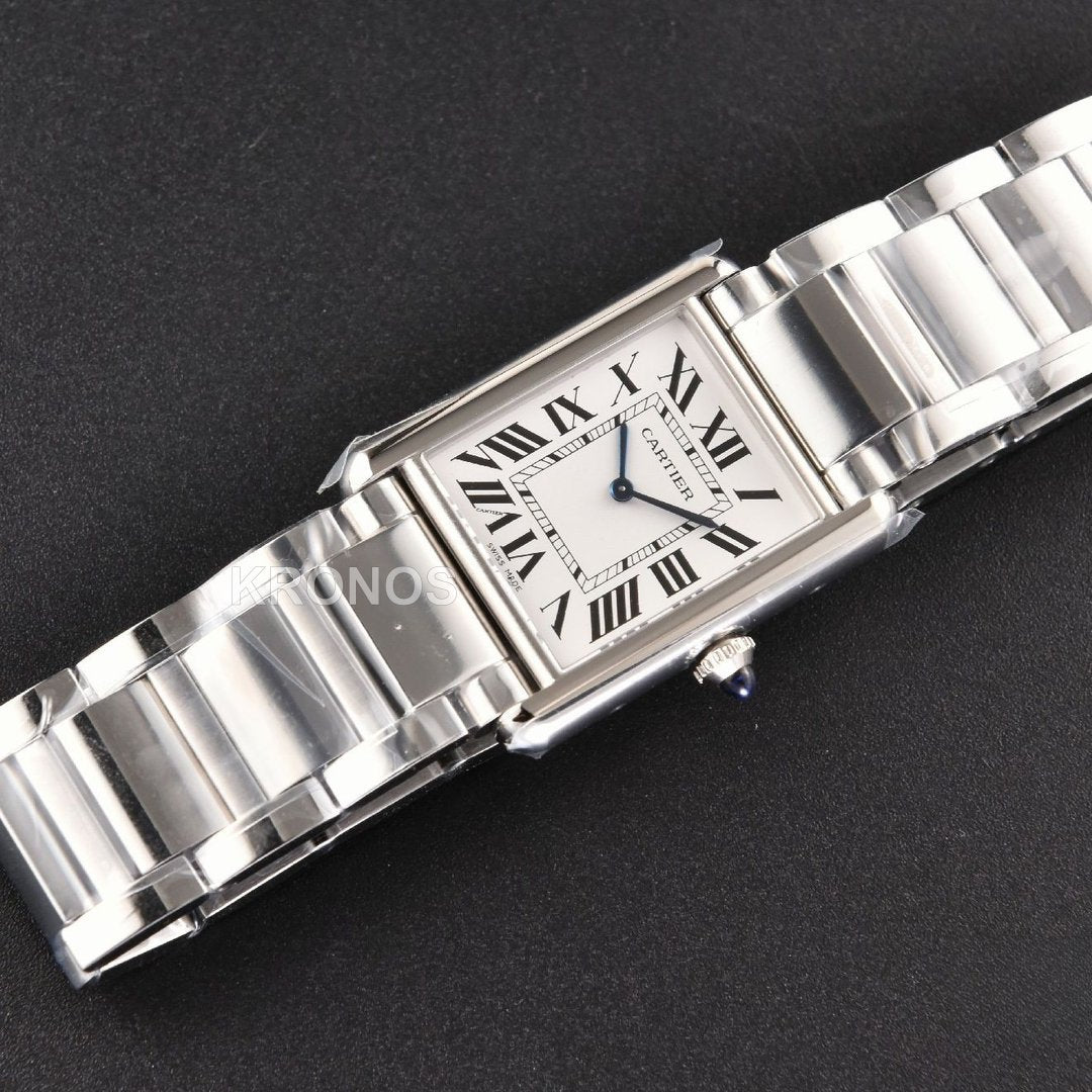 Tank Must Large 33.7mmx25.5mm White Dial - Authentic Movement