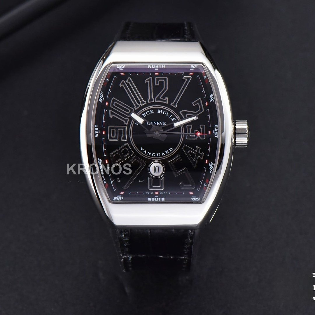 Vanguard 45mm Black Dial Black - Authentic Movement
