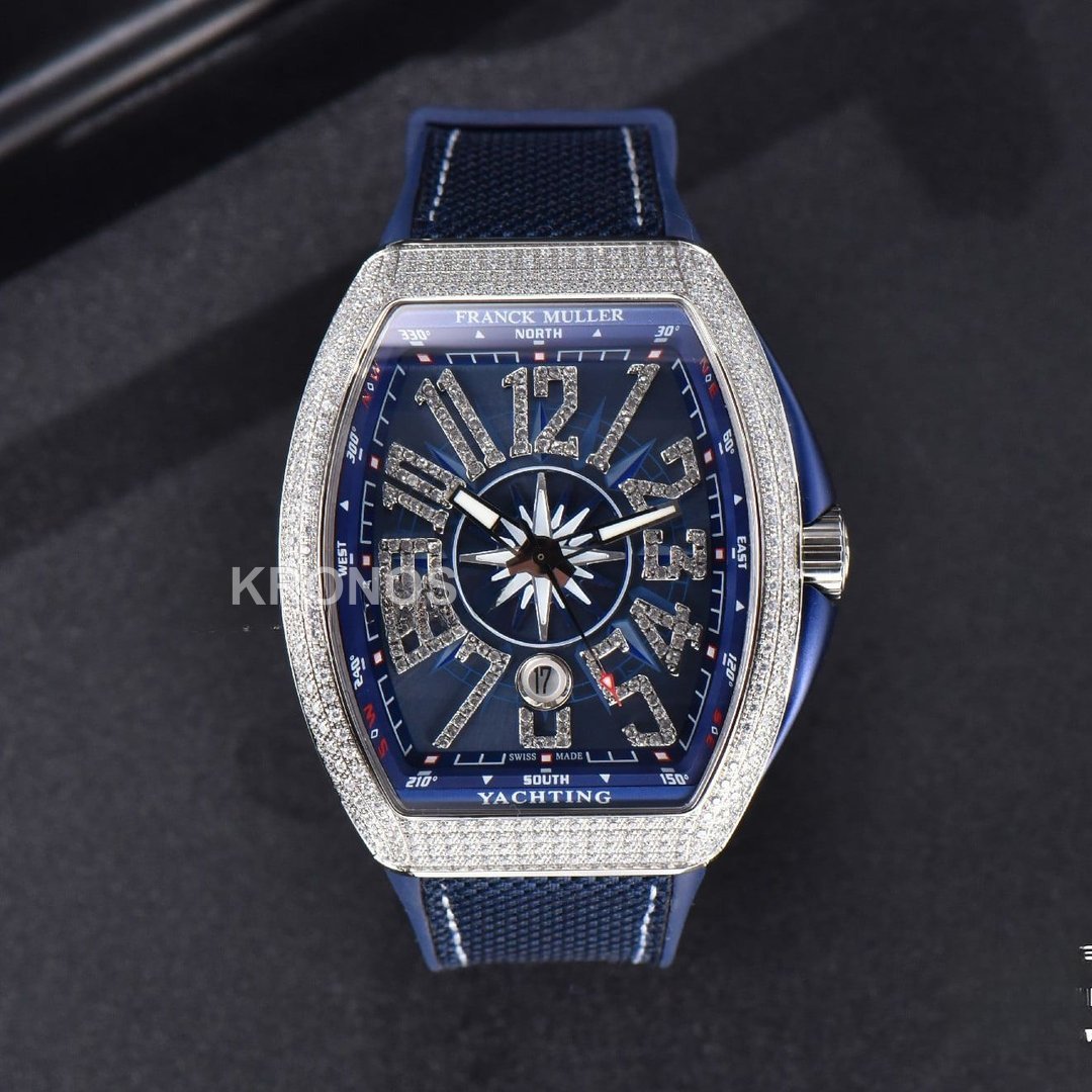 Vanguard Full Diamonds Blue Dial Blue - Authentic Movement