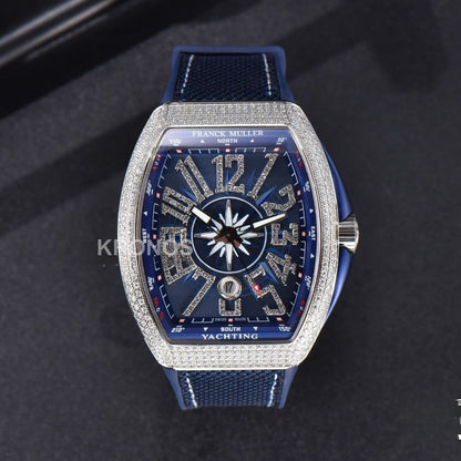 Vanguard Full Diamonds Blue Dial Blue - Authentic Movement
