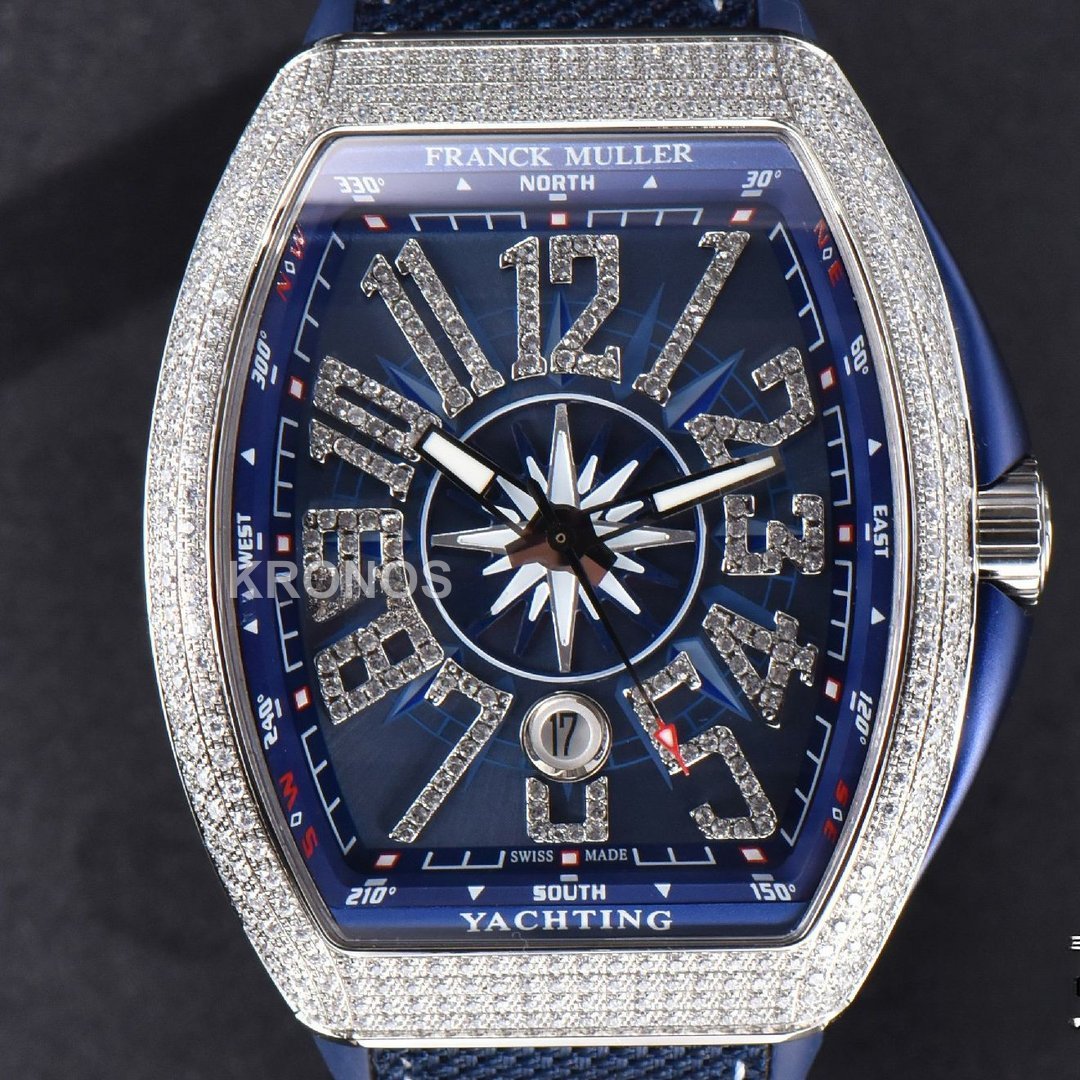 Vanguard Full Diamonds Blue Dial Blue - Authentic Movement