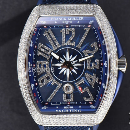Vanguard Full Diamonds Blue Dial Blue - Authentic Movement