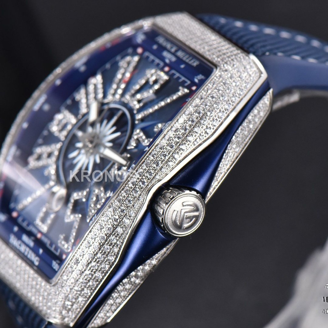 Vanguard Full Diamonds Blue Dial Blue - Authentic Movement