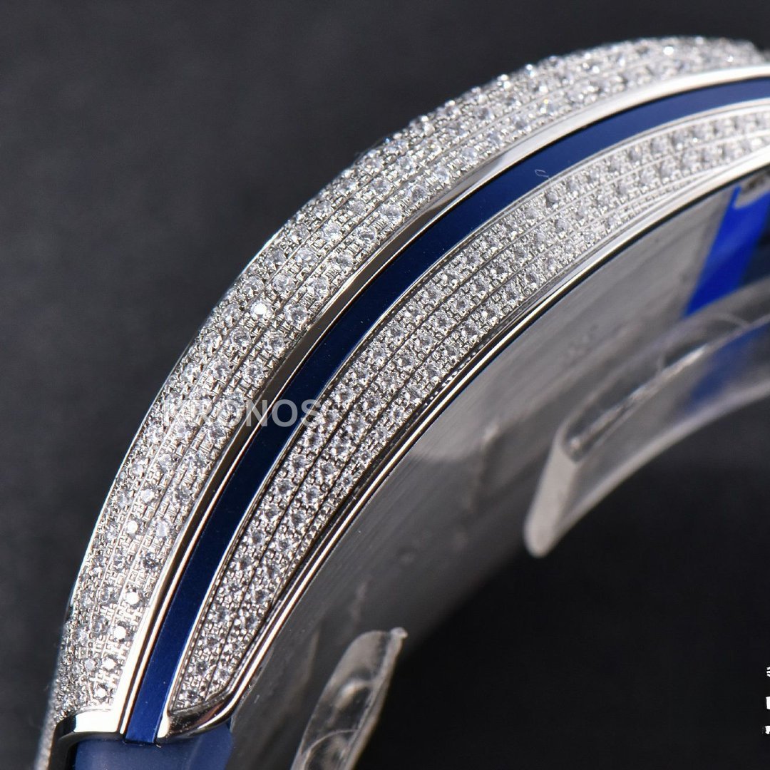 Vanguard Full Diamonds Blue Dial Blue - Authentic Movement