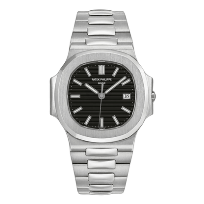 Nautilus Steel – Black Dial Patek Type