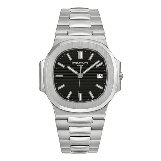Nautilus Steel – Black Dial Patek Type