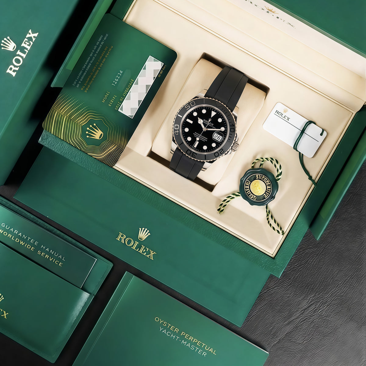 Yacht-Master Oystersteel – Black Dial Oysterflex