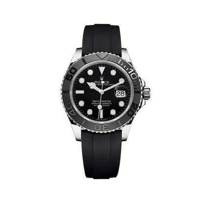 Reloj Yacht-Master Oystersteel Black Dial Oysterflex de Kronos Relojes - Vista frontal completa