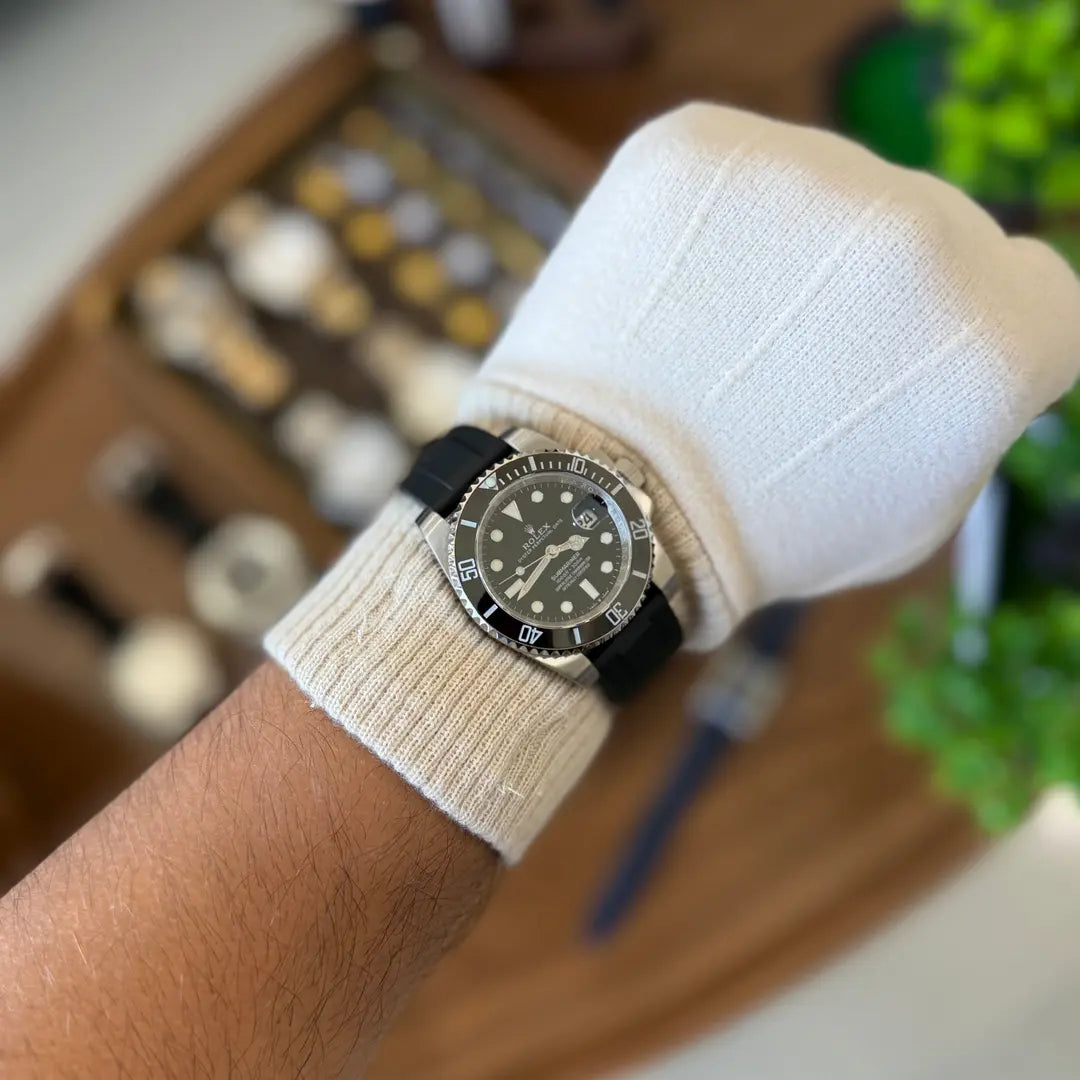 Reloj de lujo accesible Yacht-Master Black Oysterflex Kronos - Correa deportiva